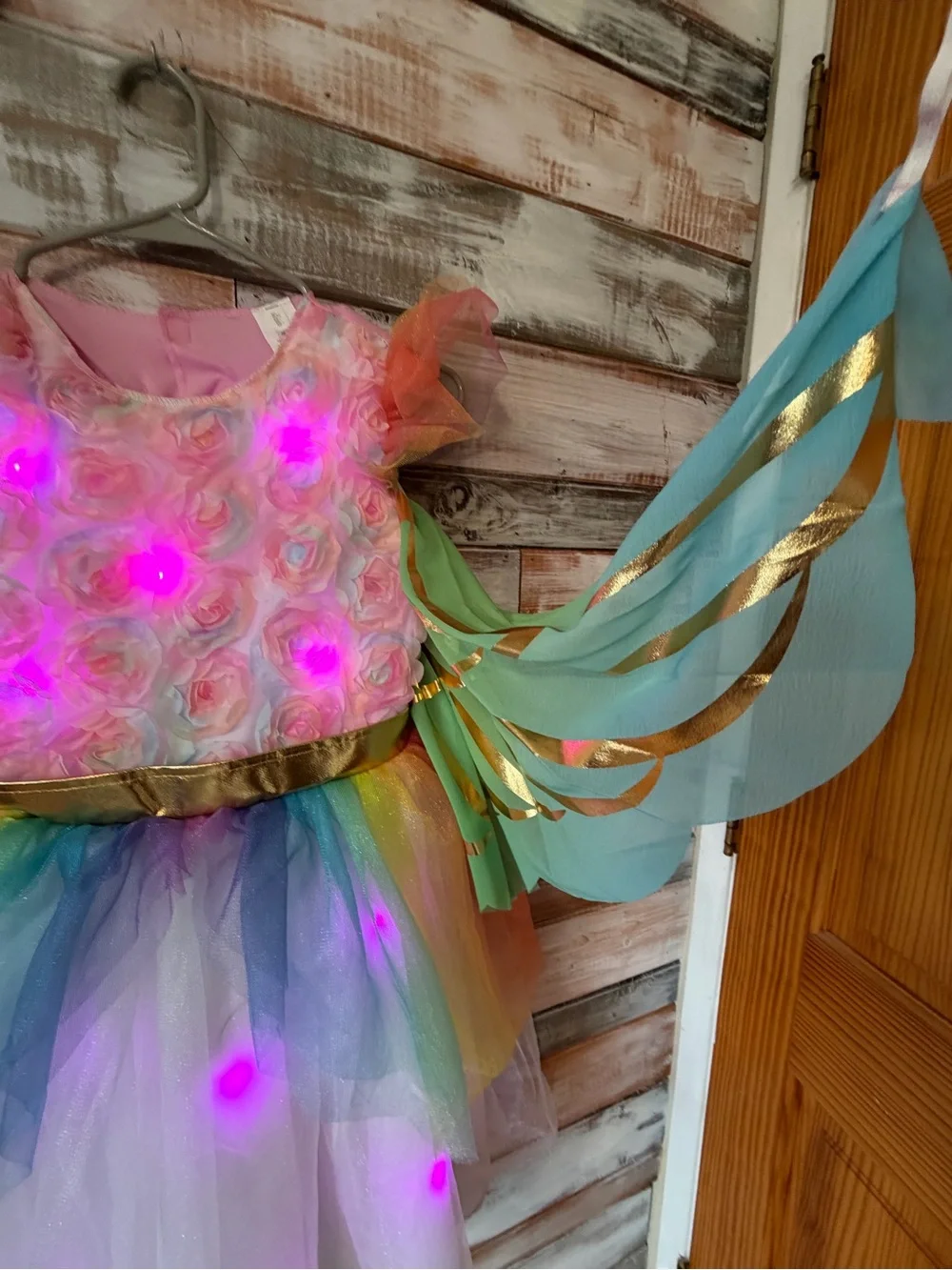 Target Light-Up Pink Floral Rainbow Tulle Costume Dress